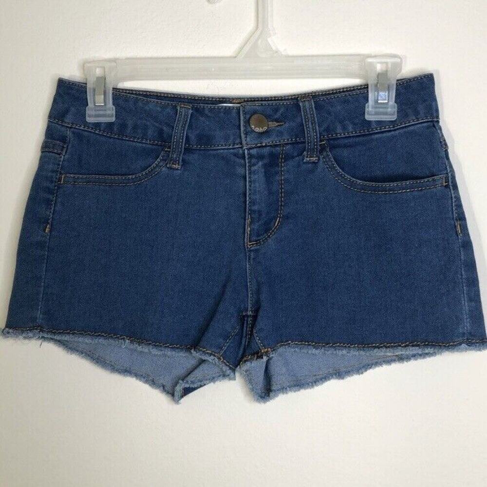 No Boundaries Size 5 Juniors Medium Wash Shorts Pockets Frayed Edge Fringe Twee